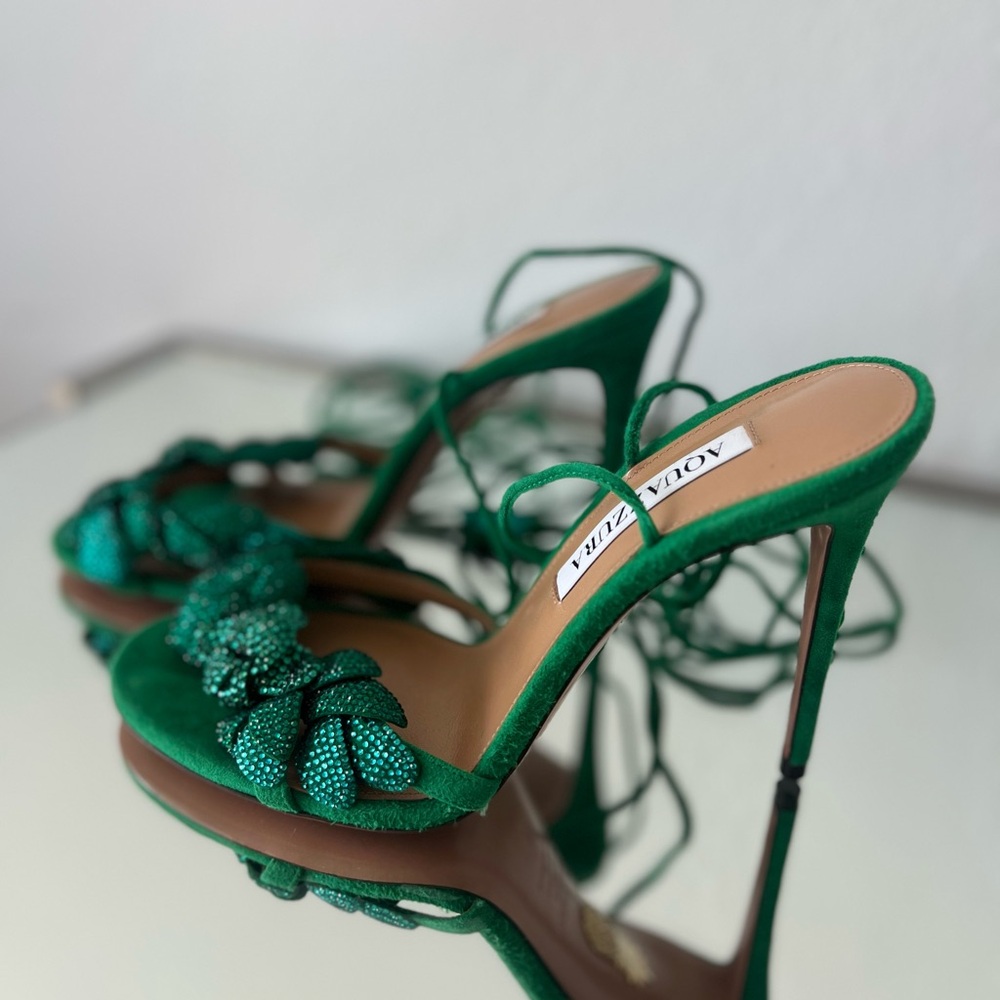 Like new Aquazzura 105mm Galactic Flower Sandals 37 $1,395 - Picture 10 of 13
